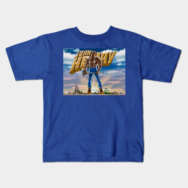 John Henry Kids T-Shirt by ArlenSchumer